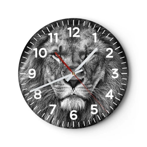 Ceas de perete - Ceas pe sticlă - În ținuta de încoronare - 40x40 cm