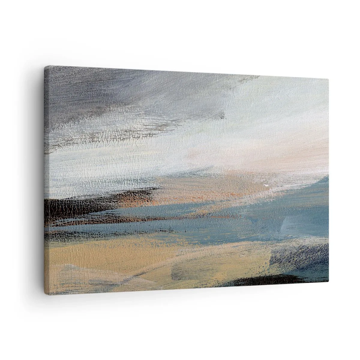 Tablou pe pânză - Abstracție: peisaj nordic - 70x50 cm