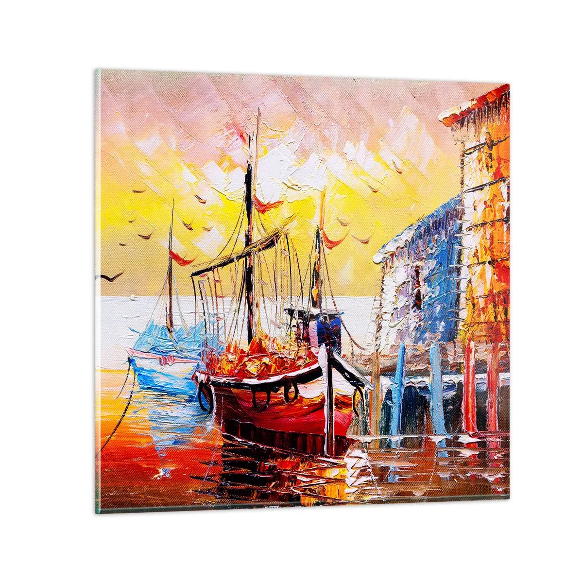 Tablou pe sticlă - Întoarcere fericită - 40x40 cm