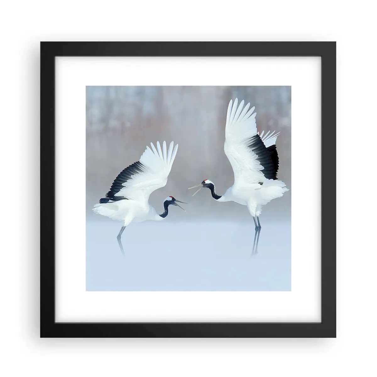 Poster în ramă neagră - Dansând în ceață - 30x30 cm