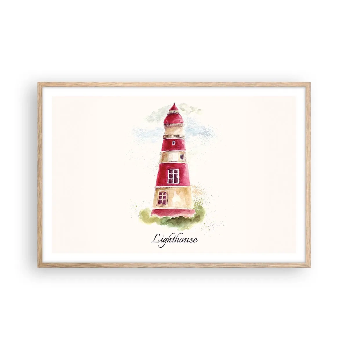 Poster în ramă de stejar deschis - Întotdeauna vreme bună - 91x61 cm