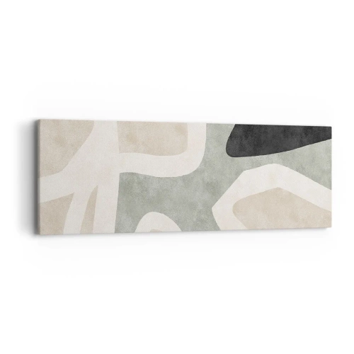 Tablou pe pânză - Compoziție cu motiv negru - 90x30 cm