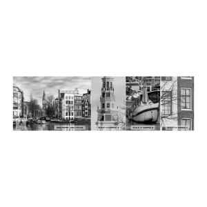 Mostră tapet Premium Canvas - Amsterdam vibes - Oraș, Amsterdam, Arhitectură - 100x30 cm