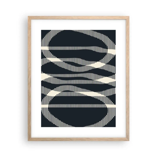 Poster în ramă de stejar deschis - Încercare de străpungere a întunericului - 40x50 cm