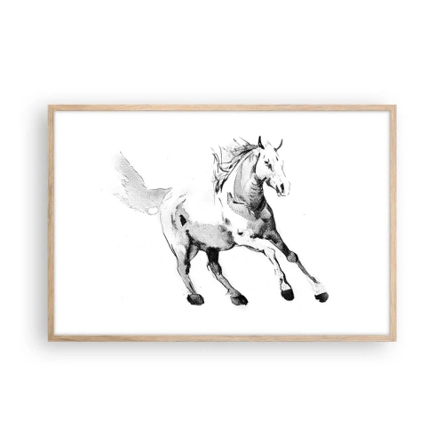 Poster în ramă de stejar deschis - Suflet neîmblânzit - 91x61 cm