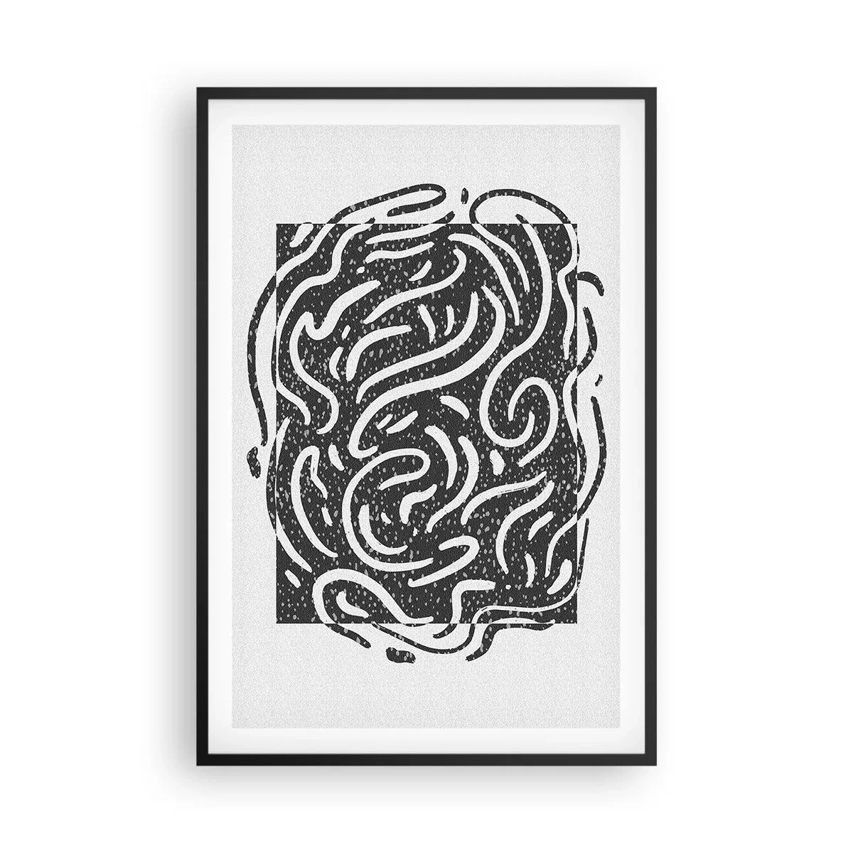 Poster în ramă neagră - Abstracție: dansul bucuriei - 61x91 cm