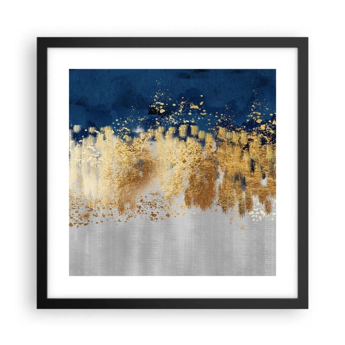 Poster în ramă neagră - Compoziție modernă cu bliț - 40x40 cm