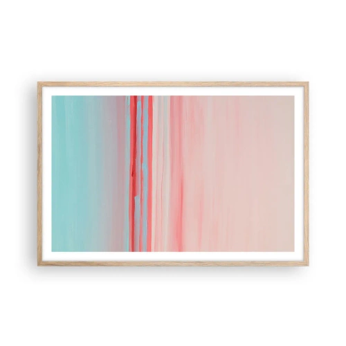 Poster în ramă de stejar deschis - Abstracție în zori - 91x61 cm
