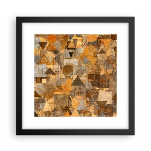 Poster în ramă neagră - Lumea băgată în formă - 30x30 cm