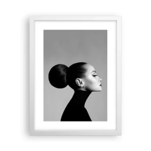 Poster în ramă albă - Nefertiti contemporană - 30x40 cm