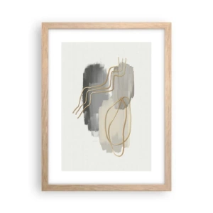 Poster în ramă de stejar deschis - Persistență și mișcare - 30x40 cm