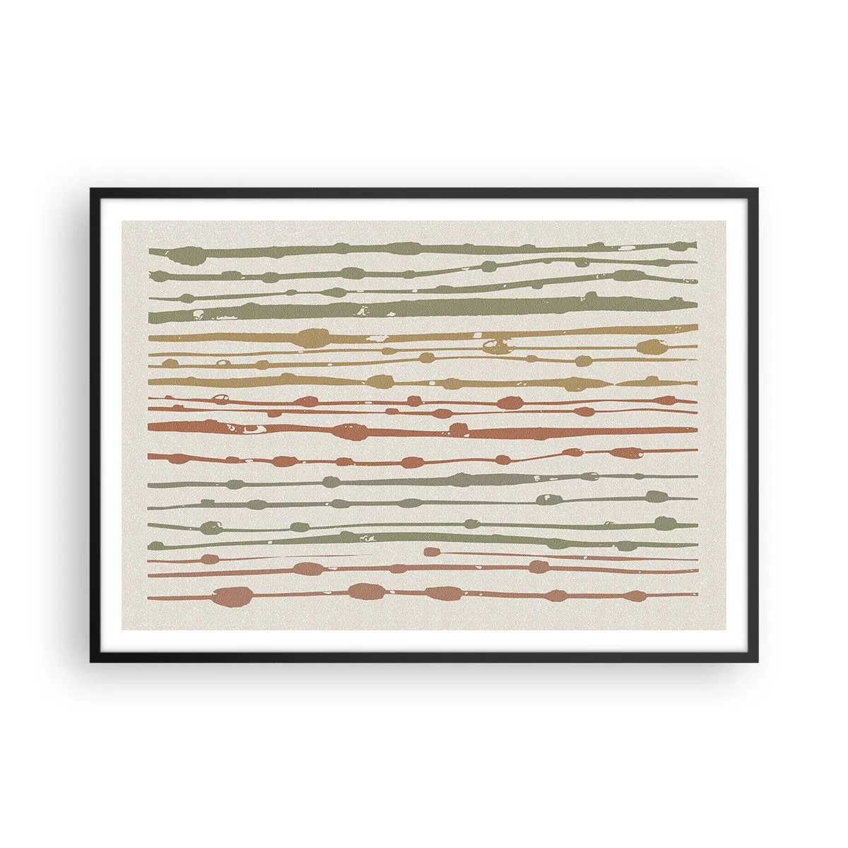 Poster în ramă neagră - Notația culorilor muzicale - 100x70 cm