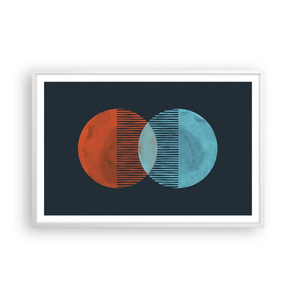 Poster în ramă albă - Fantezie astronomică - 91x61 cm