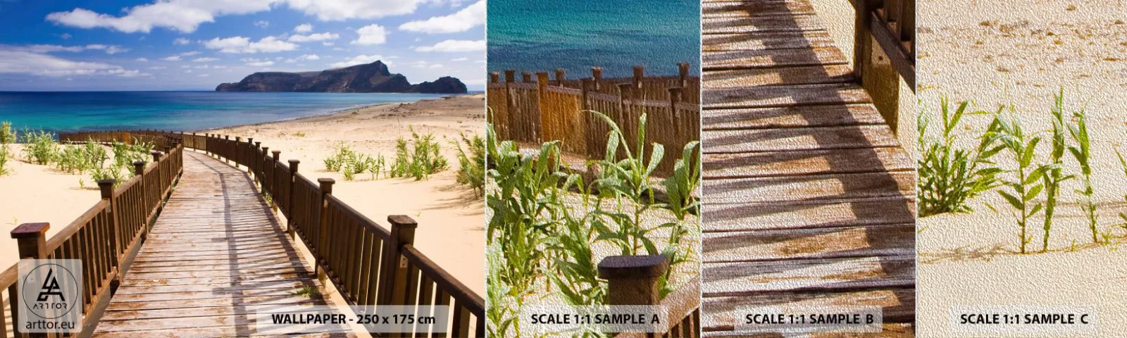 Mostră tapet Premium Sand - Du-mă în insulele fericite - Peisaj, plajă, Madeira - 100x30 cm