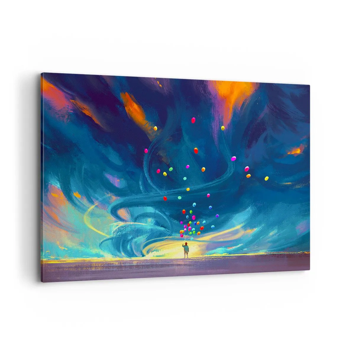 Tablou pe pânză - Pe un vânt albastru - 100x70 cm