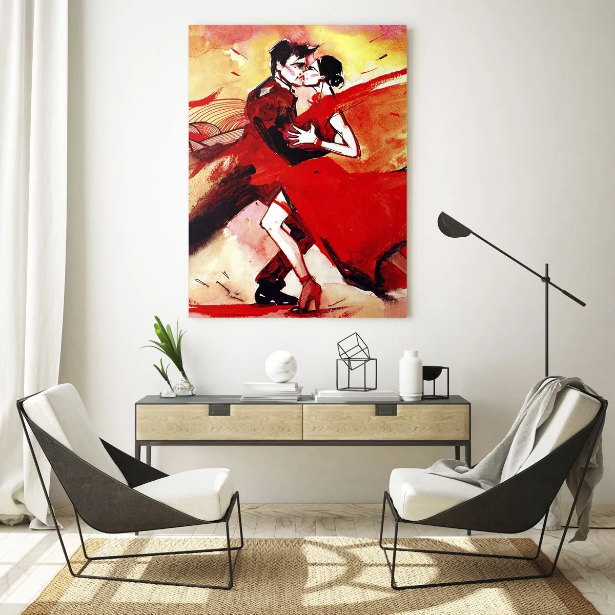 Tablou pe sticlă - Ritmul pasiunii purpuriu - 50x70 cm