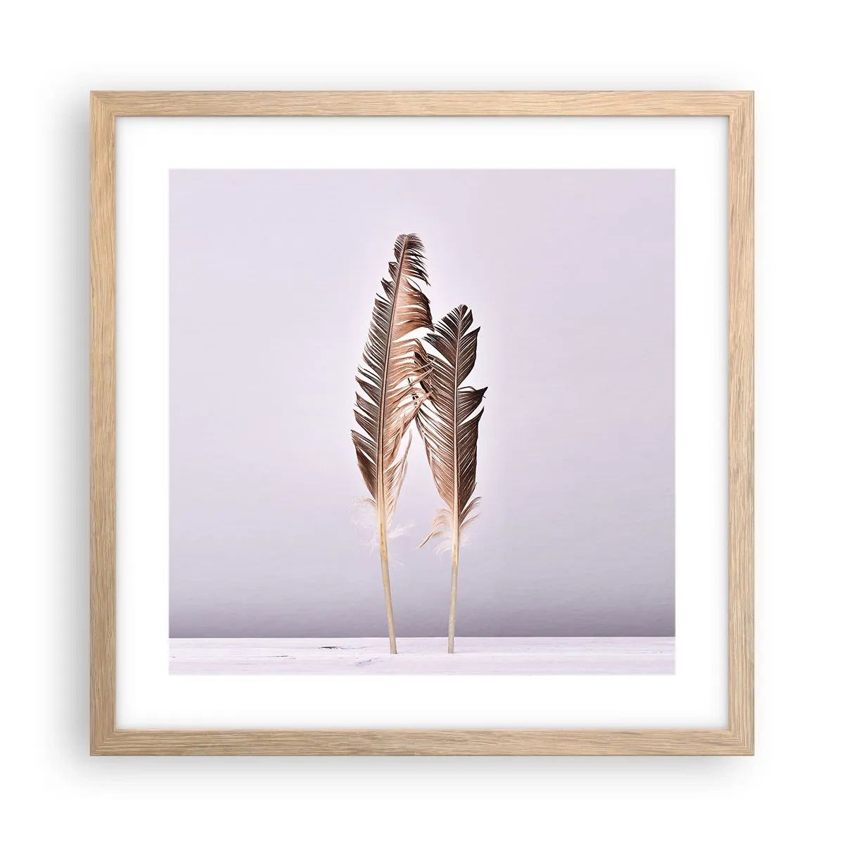 Poster în ramă de stejar deschis - Împotriva neantului - 40x40 cm