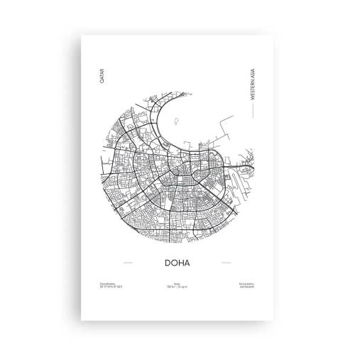 Poster - Anatomia orașului Doha - 61x91 cm