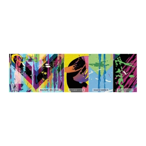 Mostră tapet Premium Canvas - De sus în jos - Abstracția, Bucată, Grafică - 100x30 cm