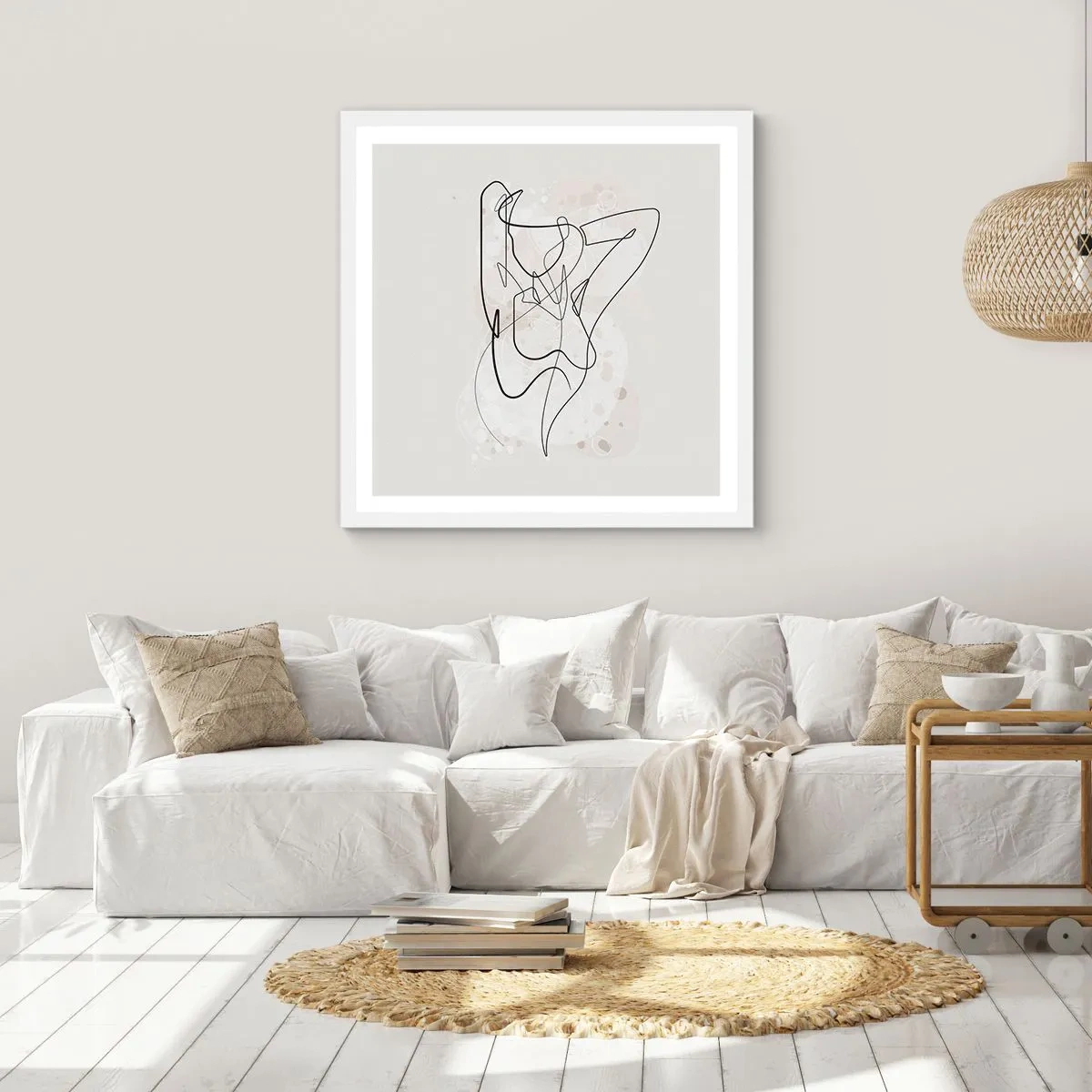 Poster în ramă albă - Arta seducției - 60x60 cm