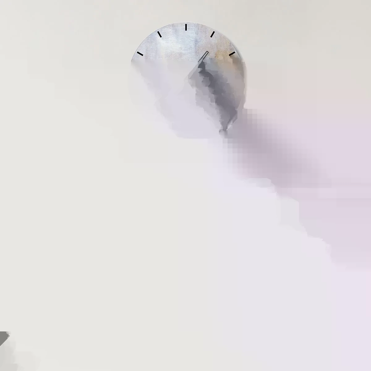 Ceas de perete - Ceas pe sticlă - Tonuri  și acorduri de culoare - 40x40 cm