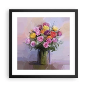 Poster în ramă neagră - Frumusețe reținută - 40x40 cm