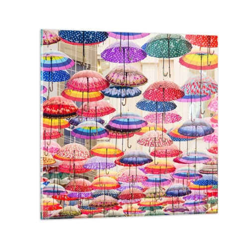 Tablou pe sticlă - Pajiște urbană - 30x30 cm