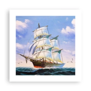 Poster - Cu mândrie în vânt - 40x40 cm