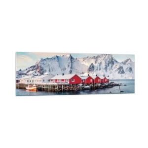 Tablou pe sticlă - Retragerea nordică - 160x50 cm