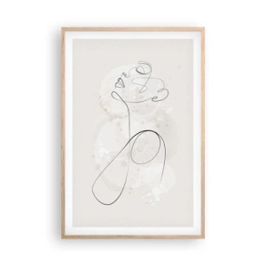 Poster în ramă de stejar deschis - Spirala frumuseții - 61x91 cm