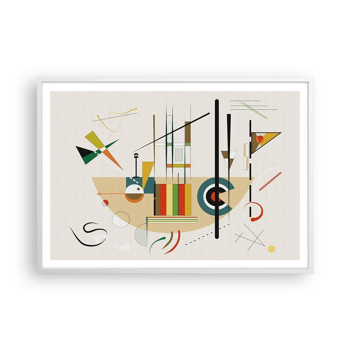 Poster în ramă albă - Și lumea râde - 100x70 cm