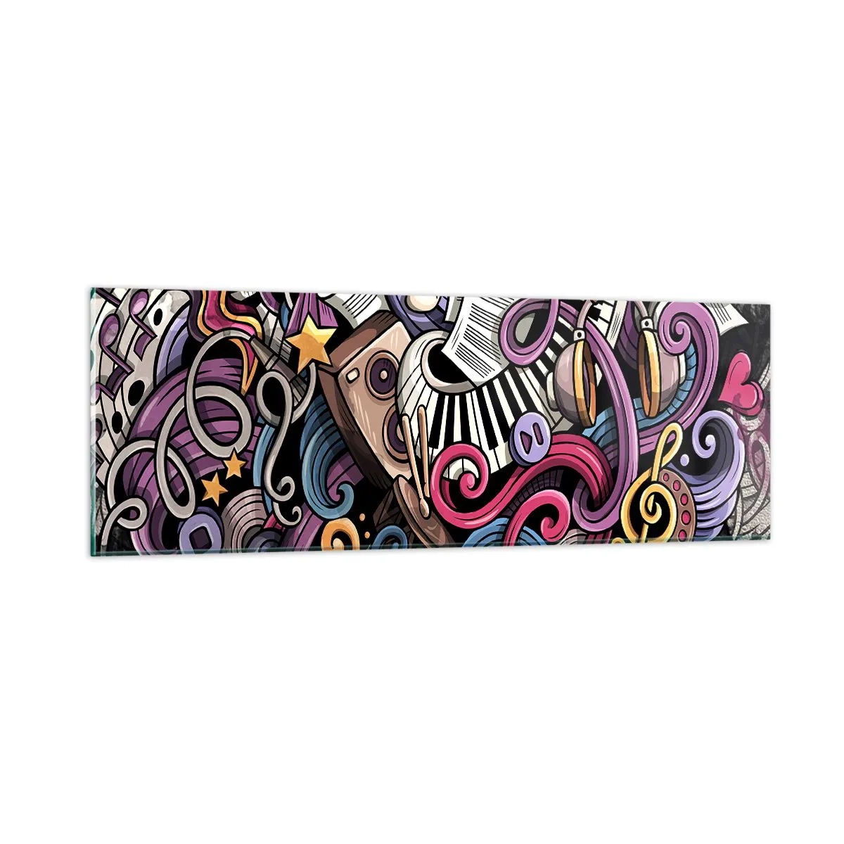 Tablou pe sticlă - Melodie complicată - 90x30 cm
