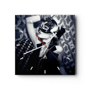 Ceas de perete - Ceas pe sticlă - Decorațiuni, ornamente, modele... - 30x30 cm