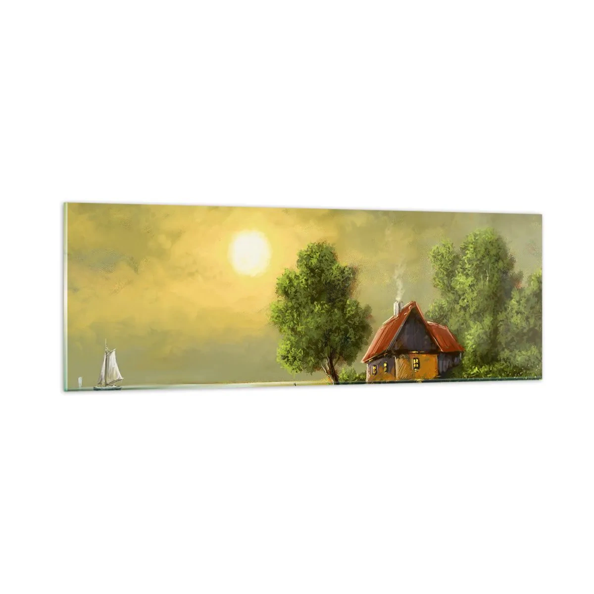 Tablou pe sticlă - Frumos, ca dintr-o imagine - 90x30 cm