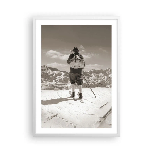 Poster în ramă albă - Și munții sunt la fel - 50x70 cm