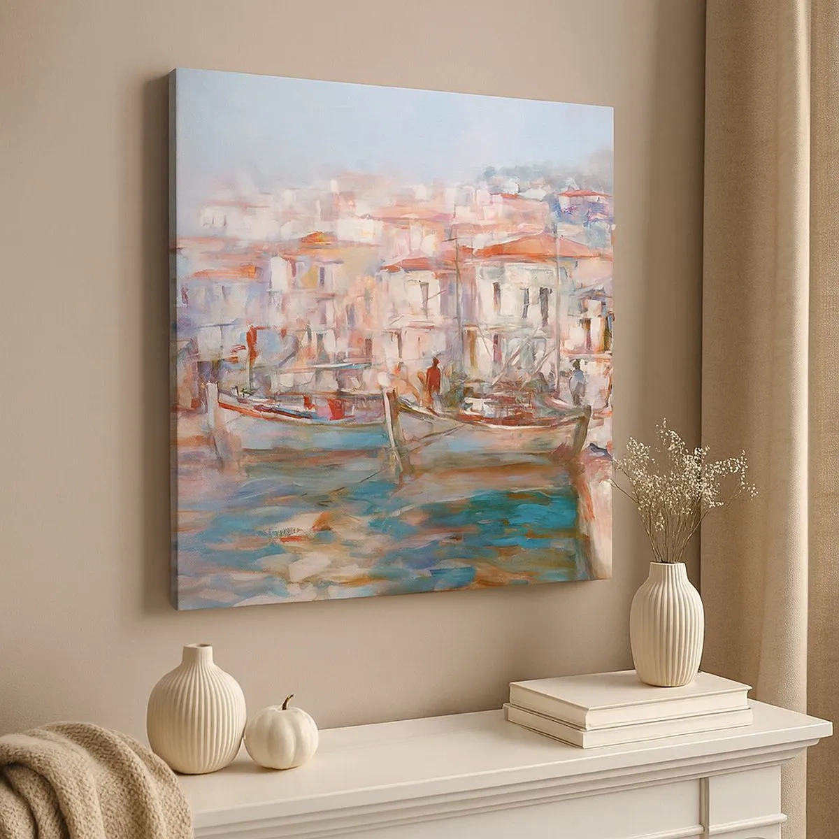 Tablou pe pânză - Vacanță pastelată - 30x30 cm