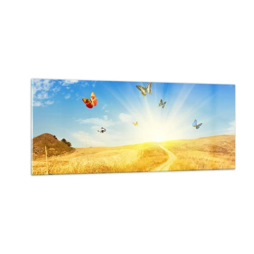 Tablou pe sticlă - Și cum să nu iubești vara? - 100x40 cm