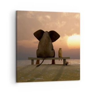 Tablou pe pânză - Este bine să tăcem împreună - 60x60 cm