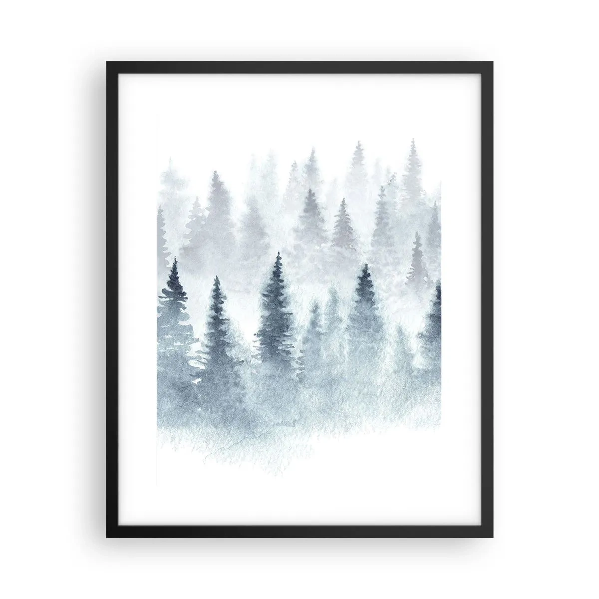 Poster în ramă neagră - Înfășurate în ceață - 40x50 cm