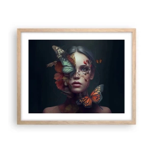 Poster în ramă de stejar deschis - Transformare minunată - 50x40 cm