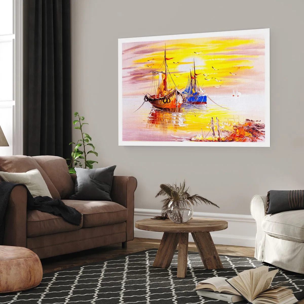 Poster - O binemeritată odihnă în port - 91x61 cm
