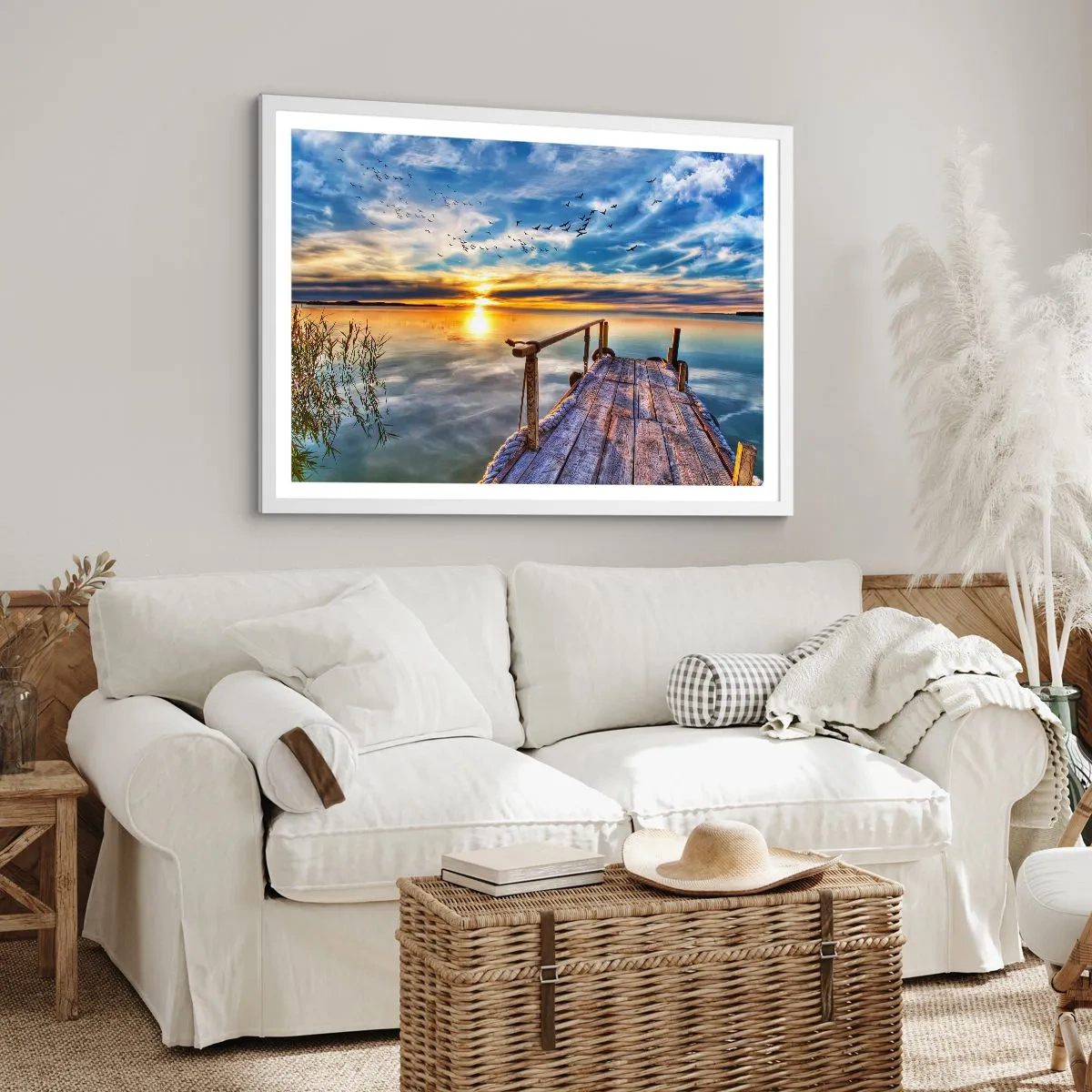 Poster în ramă albă - Vântul se odihnește - 50x40 cm