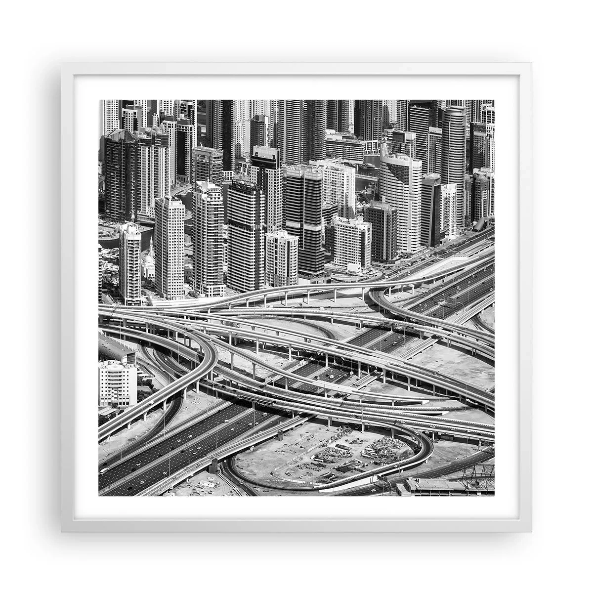 Poster în ramă albă - Dubai - orașul imposibil - 60x60 cm