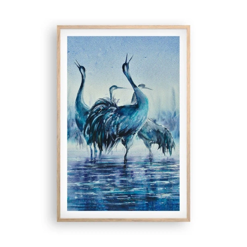 Poster în ramă de stejar deschis - Întâlnirea de dimineață - 61x91 cm
