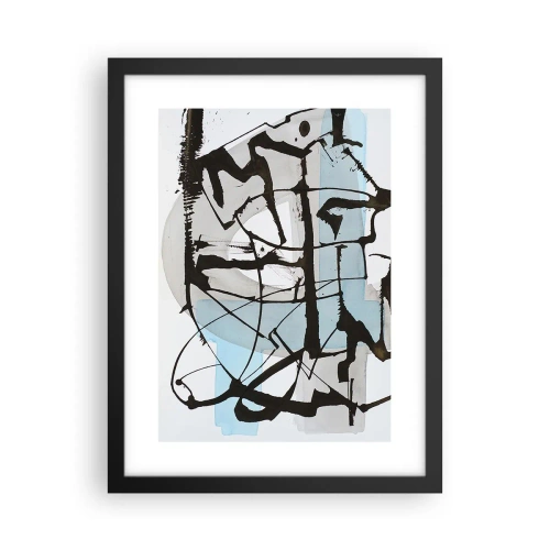 Poster în ramă neagră - Cu toate acestea, albastru - 30x40 cm