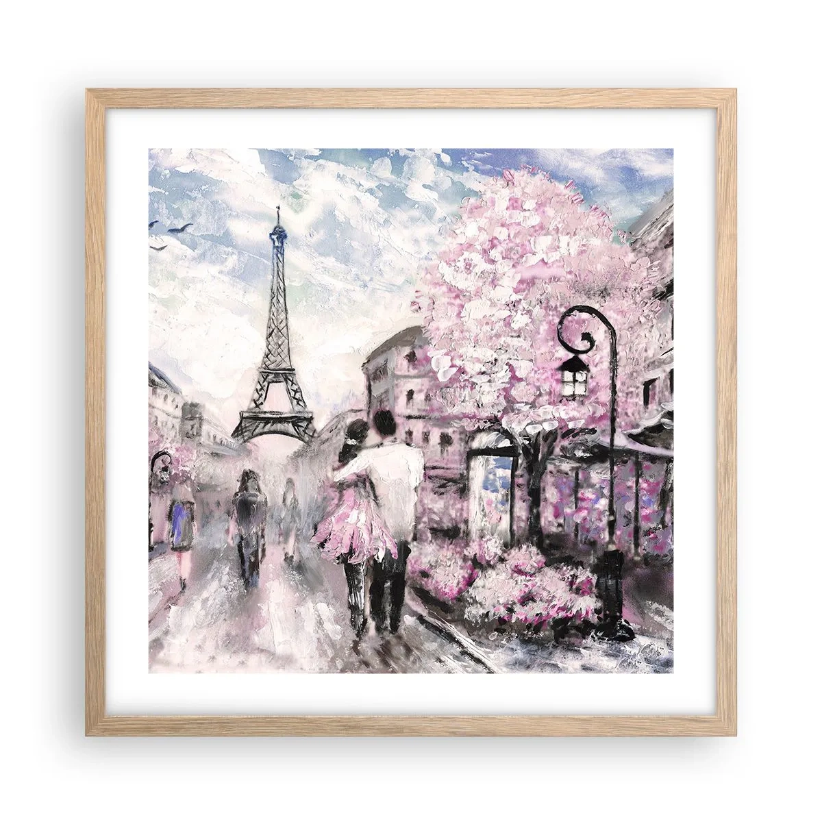 Poster în ramă de stejar deschis - Dacă ar fi să te îndrăgostești, atunci doar de... - 50x50 cm