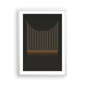 Poster în ramă albă - Explorați întunericul - 50x70 cm