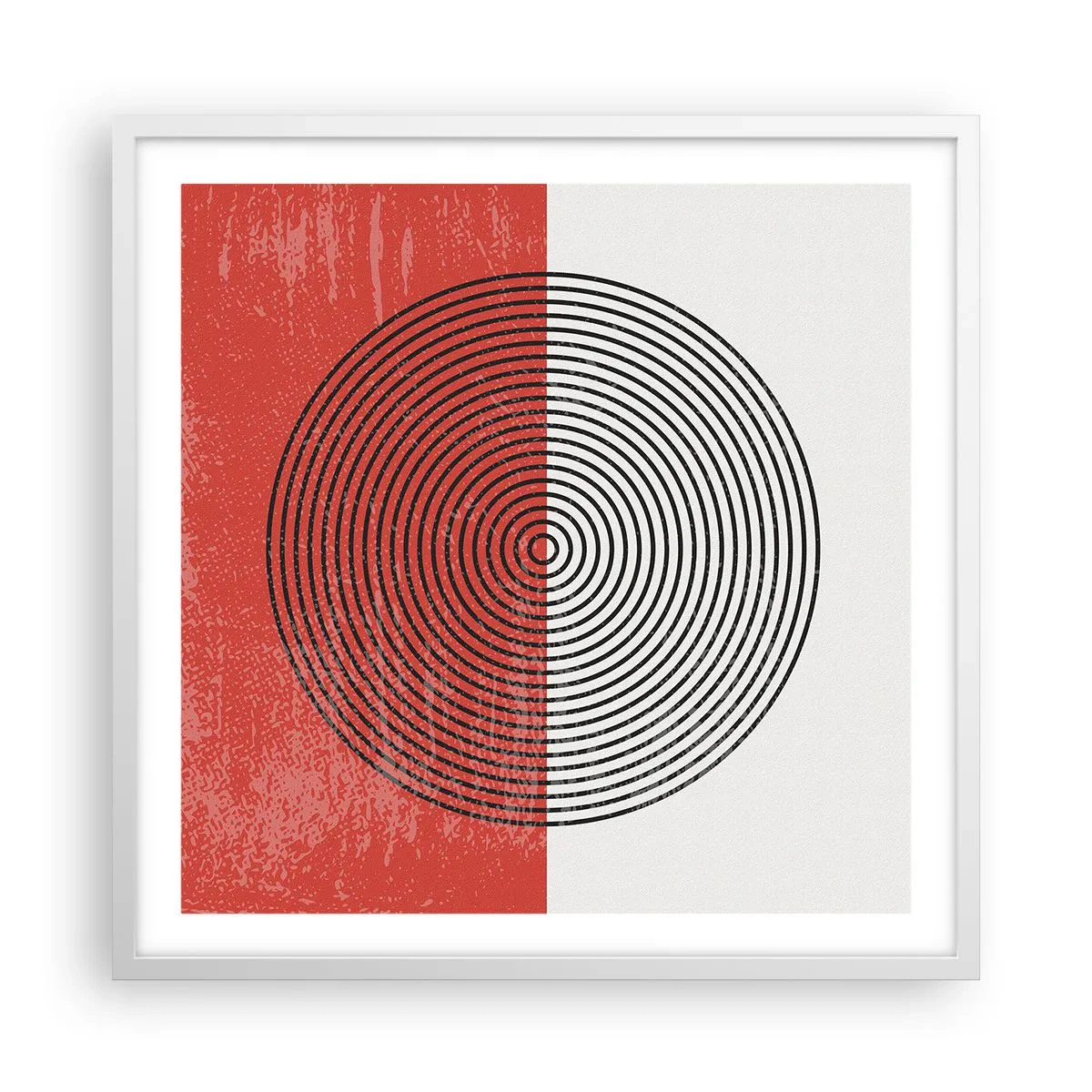 Poster în ramă albă - Direct la subiect - 60x60 cm