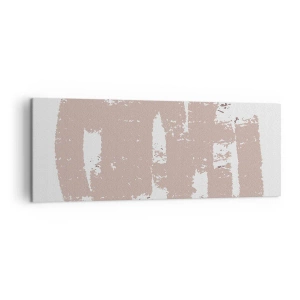 Tablou pe pânză - Abstracție în roz moale - 140x50 cm