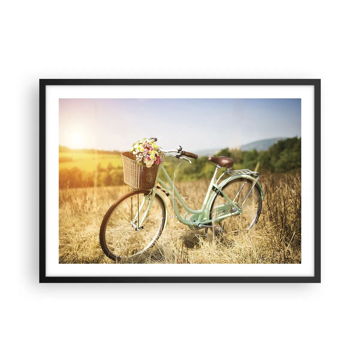 Poster în ramă neagră - Mă odihnesc aici un pic - 70x50 cm